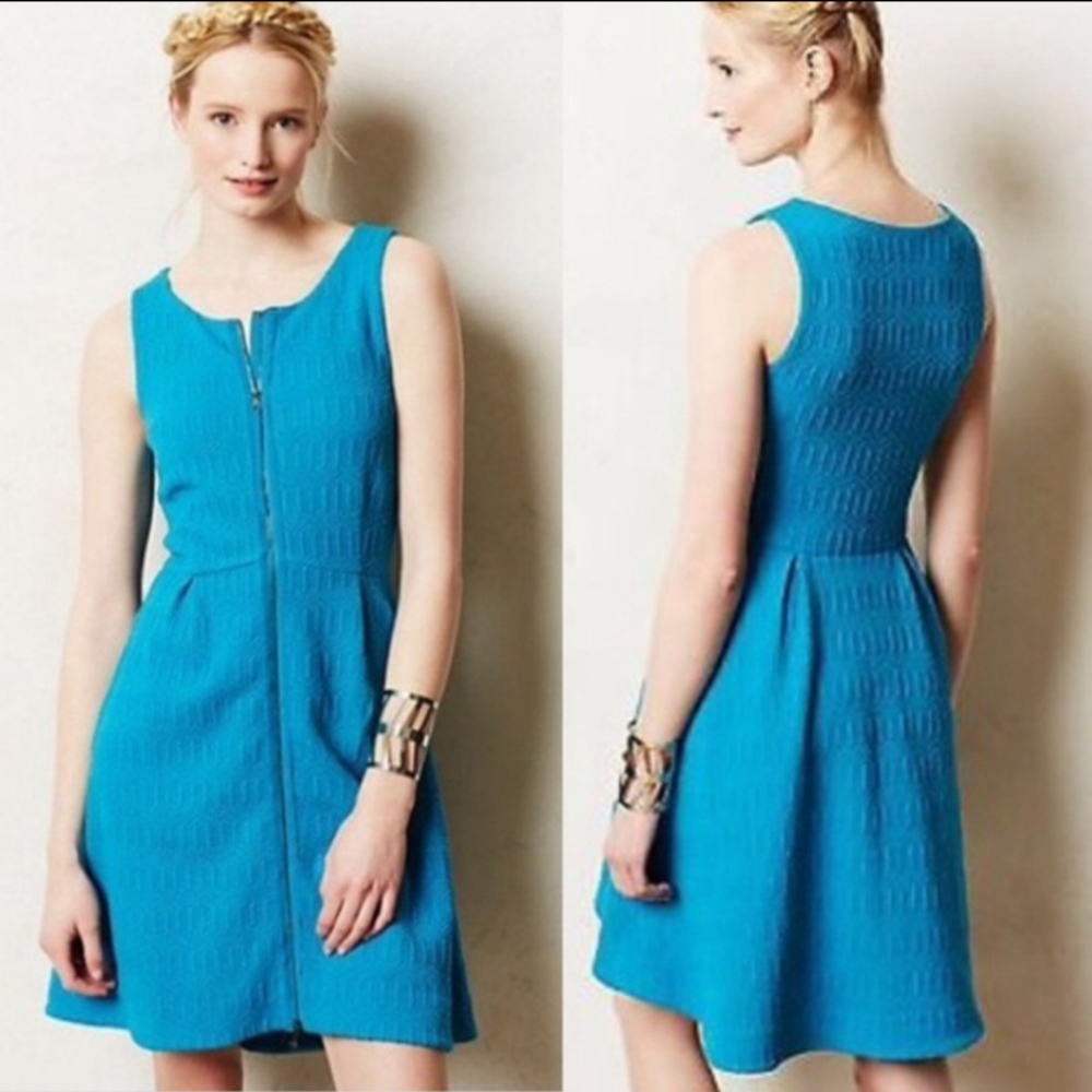 Leifsdottir Tonelle Zip Textured Fit n Flare Dreas